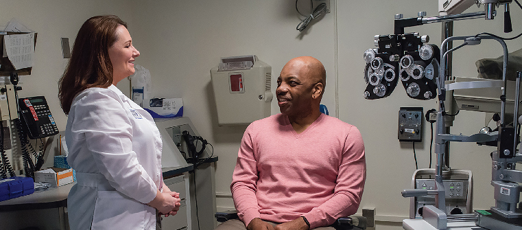 doctor and patient talking at the nei clinic